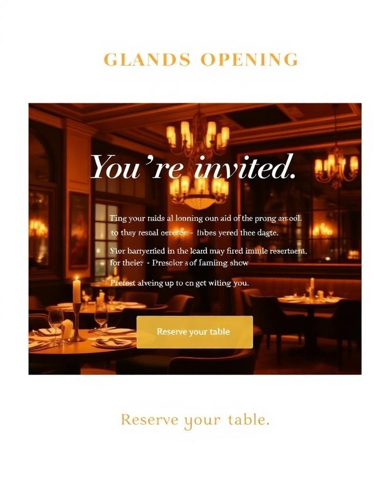 Grand Opening — Hospitality email template